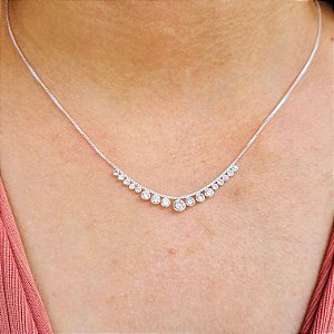 Gargantilha com Pedras Prata 925 - v15 - 45cm - CPR404