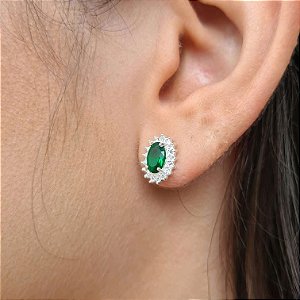 Brincos com Pedras Zircônias Prata 925 - BPR440