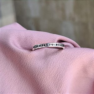 Anel "Sempre foi Deus" Prata 925 - APR119