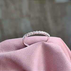 Anel Aparador com Zircônias Prata 925 - APR135