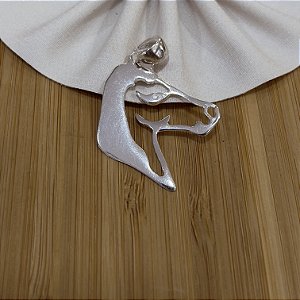 Pingente Cabeça de Cavalo Prata 925 - 38mm - PIPR207