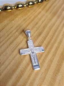 Pingente Crucifixo com Cristo Prata 925 - 28mm - PIPR209