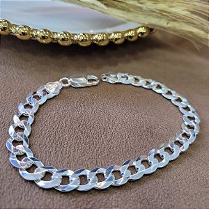 Pulseira Masculina elo Grumet Prata 925 - 21cm - 8mm - PPR278
