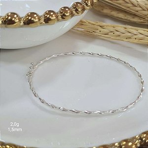 Bracelete Fio Torcido Prata 925 - 60mm - 01un - PPR285