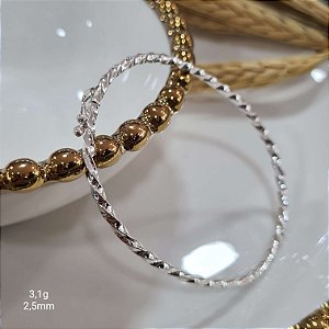Bracelete Fio Torcido Prata 925 - 60mm - 01un - PPR286