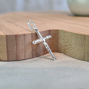 Pingente Crucifixo com Cristo Prata 925 - 22mm - PIPR227