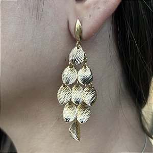 Brincos Folhagem Semijoias 18k - MB540