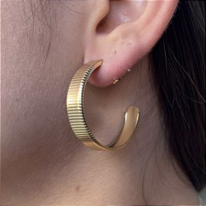 Brincos Argolas  Semijoias 18k  35mm - MB486