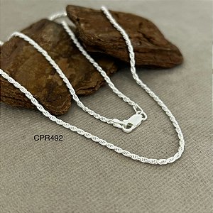 Corrente Cordão Baiano F40 Prata 925 - 50cm - CPR492