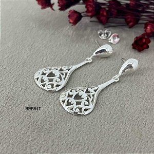 Brincos Feminino Pendurado Prata 925 - 32mm - BPR547