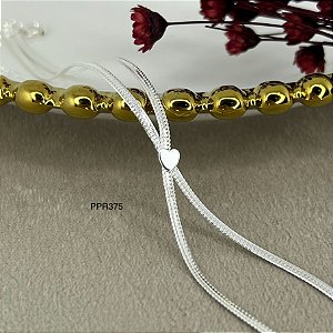 Pulseira Feminina com Coração Prata 925 - 18cm - PPR375