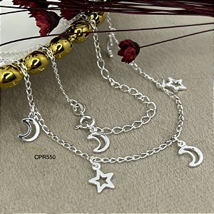 Choker Lua e Estrela Prata 925 - 35+5m - 3,4g - CPR550