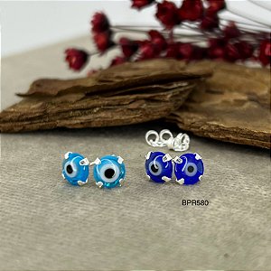 Brincos Olho Grego Prata 925 - BPR580