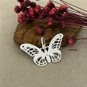 Pingente Borboleta Prata 925 - 22mm - 36mm - 3,4g - PIPR345