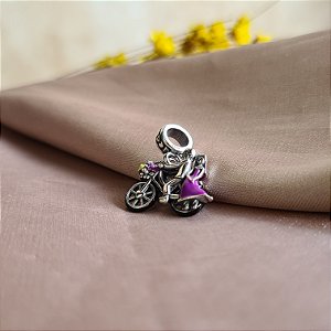 Berloque Casal na Bicicleta Prata 925 - PDI75