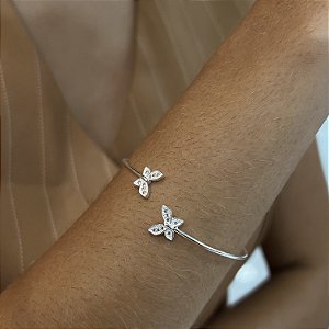 Bracelete Borboleta Ajustável Prata 925- PPR455