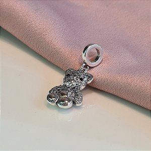 Berloque Ursinho Cravejado Prata 925 - PDI97