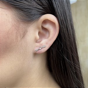 Brincos Feminino Com Zircônia Prata 925 - BPR667