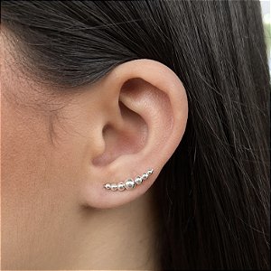 Brincos Ear Cuff Bolinhas Prata 925 - BPR743