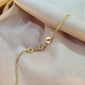 Pulseira Infantil com Coração em Zircônia Semijoia18k - MP161