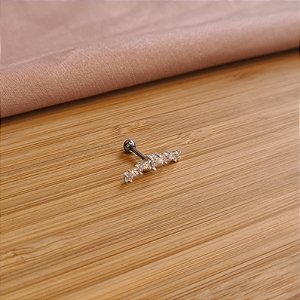 Piercing Ear Cuff Pino Aço Daitch Hélix Septo Cartilagem PIPR407