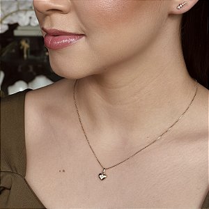 Conjunto Coração com Cruz Semijoia18k - MCJ435