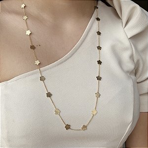 Colar com Flor Semijoia18k - MC680