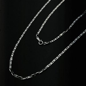Corrente Masculina Piastrine F050 Prata 925 - 60cm - CPR706