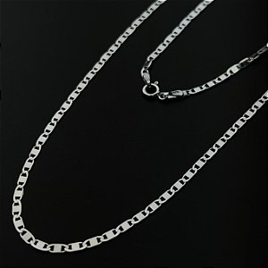 Corrente Masculina Piastrine F050 2mm Prata 925 - 70cm - CPR707