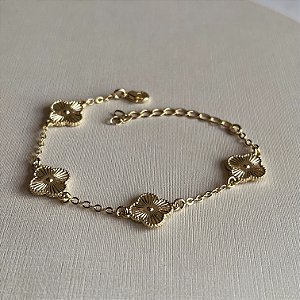Pulseira com Trevos Semijoias18k - MP600
