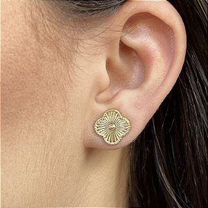 Brincos Trevo Semijoias 18k - 10mm - MB711