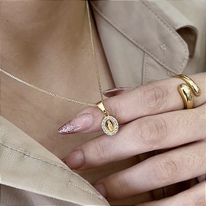Gargantilha N.Sra das Graças Semijoias 18k - MC745