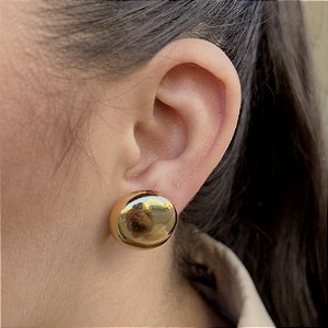 Brincos Lisos Semijoias 18k - MB851