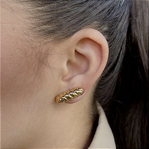 Brincos Modelo Trançados Semijoias 18k - MB845