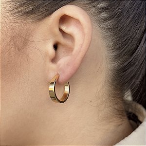 Brincos Argolas Quadrada Semijoias 18k - MB852