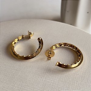Brincos Argolas Semijoias 18k - MB854