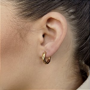 Argolas com Zircônias Semijoias 18k - MB868