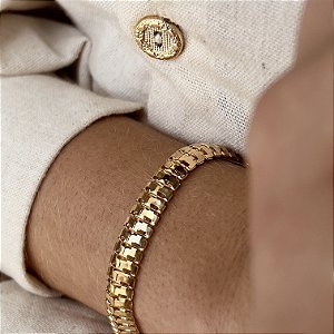 Pulseira Malha Grossa Semijoias 18k - MP501