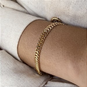 Pulseira Esteira 6mm Semijoias 18k - MP538