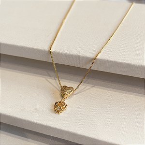 Gargantilha Filhos com Coração Semijoias 18k - MC764