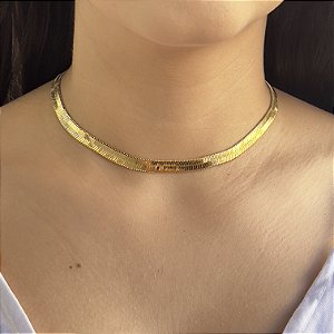 Choker Fio 6mm Lacraia Semijoias 18k - MC614