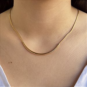 Gargantilha com Tubo Semijoias 18k - MC626