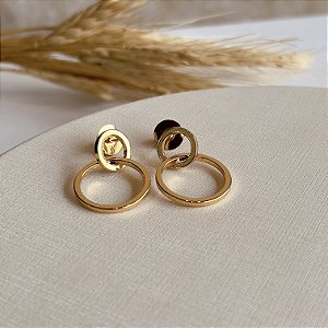 Brinco com Argolas Semijoia18k - MB912