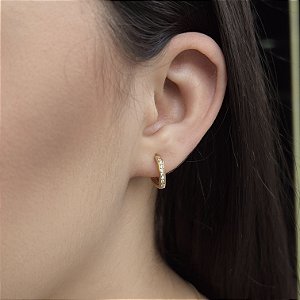 Brinco Argola Cravejada Semijoia18k - MB952