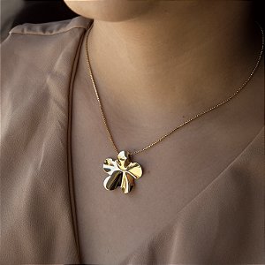 Gargantilha Flor Semijoias 18k - MC653