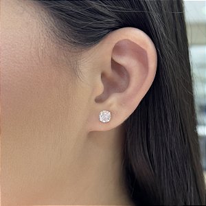 Brincos Redondo 6mm com Zircônia Prata 925 - BPR766