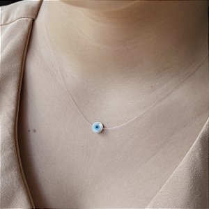Gargantilha Nylon Olho Grego Prata 925 - CPR729