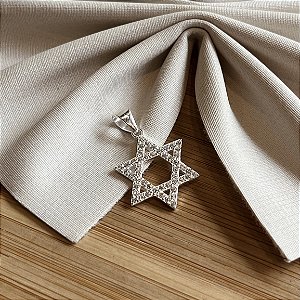 Pingente Estrela de Daví Cravejado Prata 925 - PIPR419