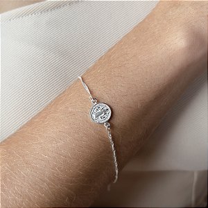 Pulseira Pingente São Bento Prata 925 - PPR514