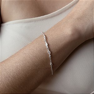 Pulseira Com Pedras Zircônias Prata 925 - PPR515